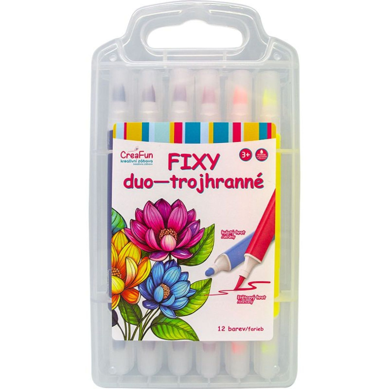 Sparkys CreaFun - FIXY DUO trojhranné 12 barev