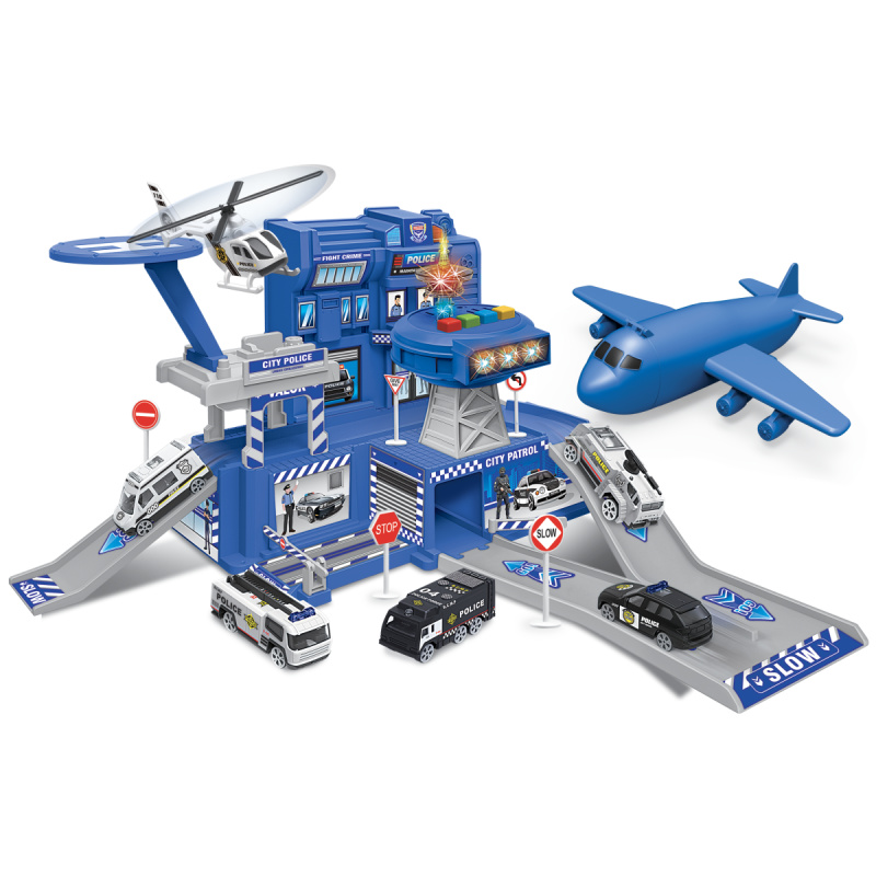 ABC 18X-A295 policejní garáž 29 dílů modrá