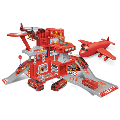 ABC 18X-A296 Hasičská garáž červená