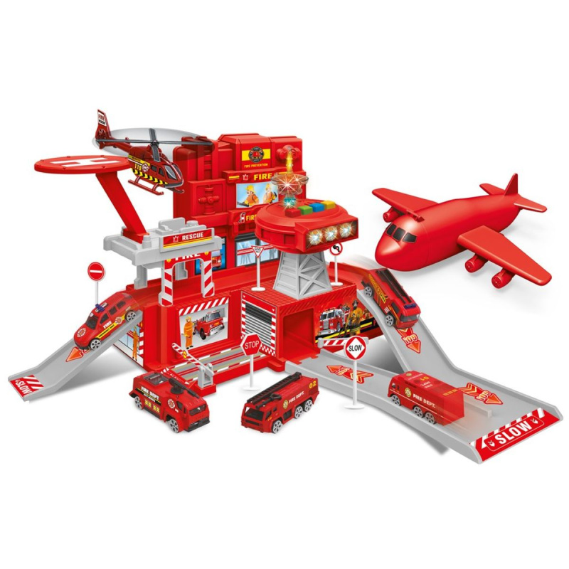 ABC 18X-A296 Hasičská garáž červená