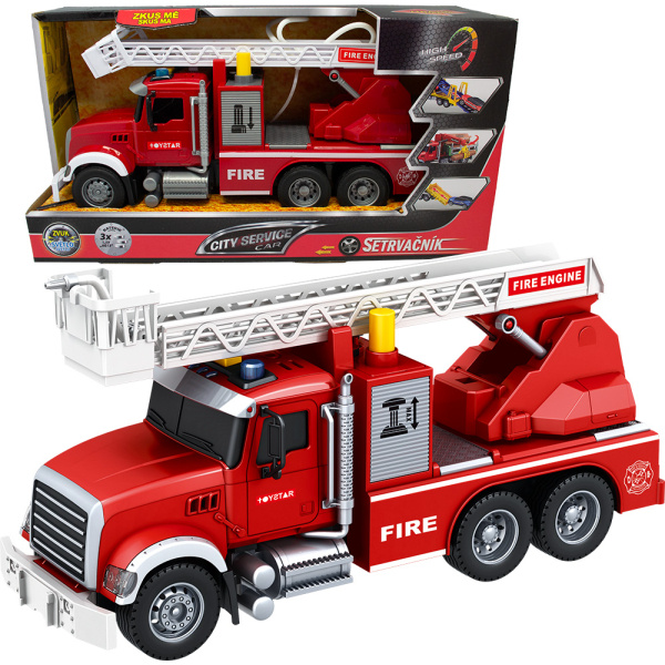 CITY SERVICE CAR - 1:14 Hasičské auto s výsuvným žebříkem