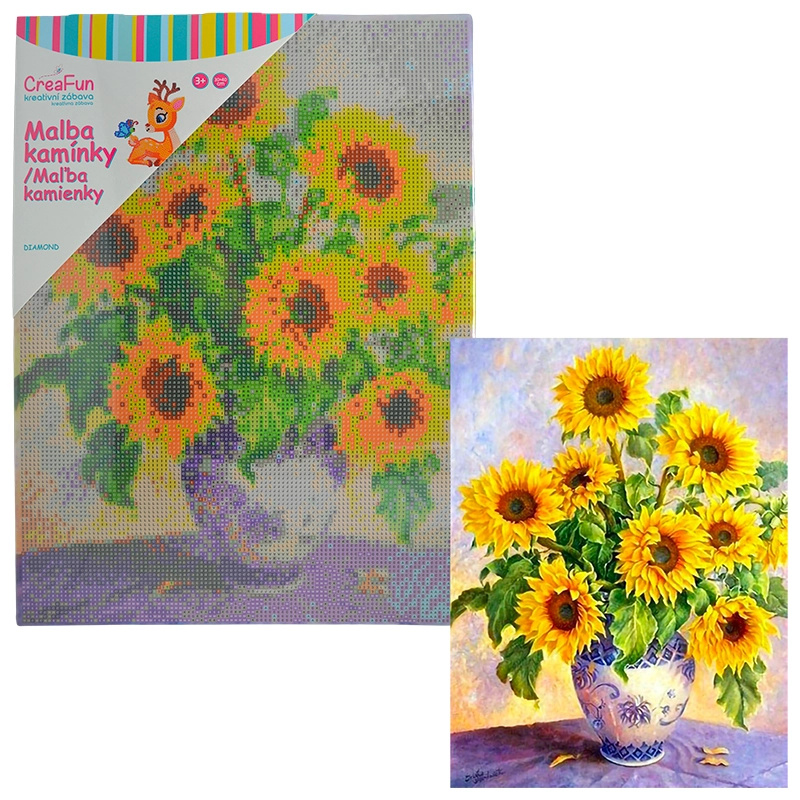 Diamantové malování Slunečnice 30 x 40 cm
