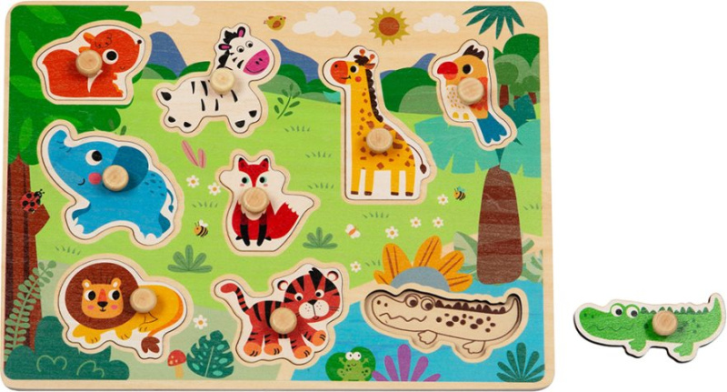 BABU - Dřevěné vkládací puzzle SAFARI