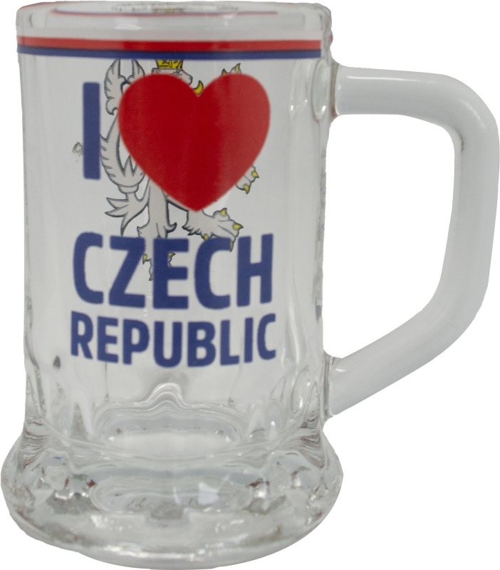 Mini půllitr 40 ml – Česká republika Lev