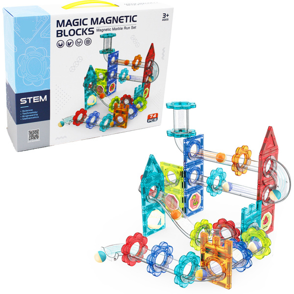 Magnetická kuličková dráha 74 ks