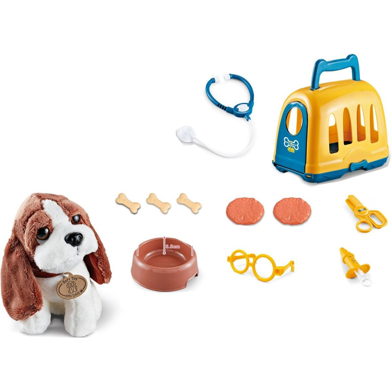 SET Veterinář - Přepravka s Bíglem a příslušenstvím