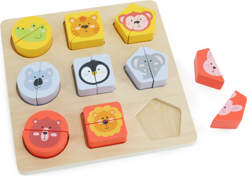BABU - Dřevěné puzzle SAFARI pro nejmenší