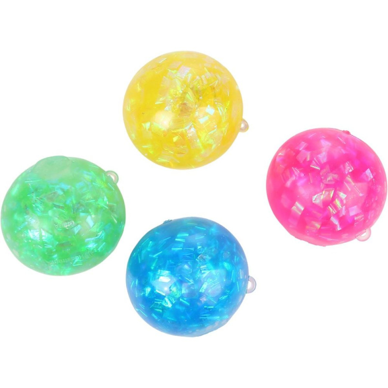 Sparkys Antistresový mačkací Třpytivý Vodní Míček 7 cm