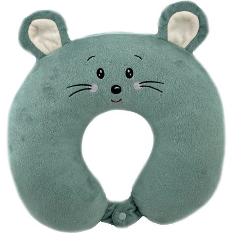 Plyšový záhlavník s knoflíkem - Myška