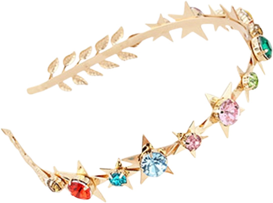 PINK - Čelenka HVĚZDIČKA s drahokamy