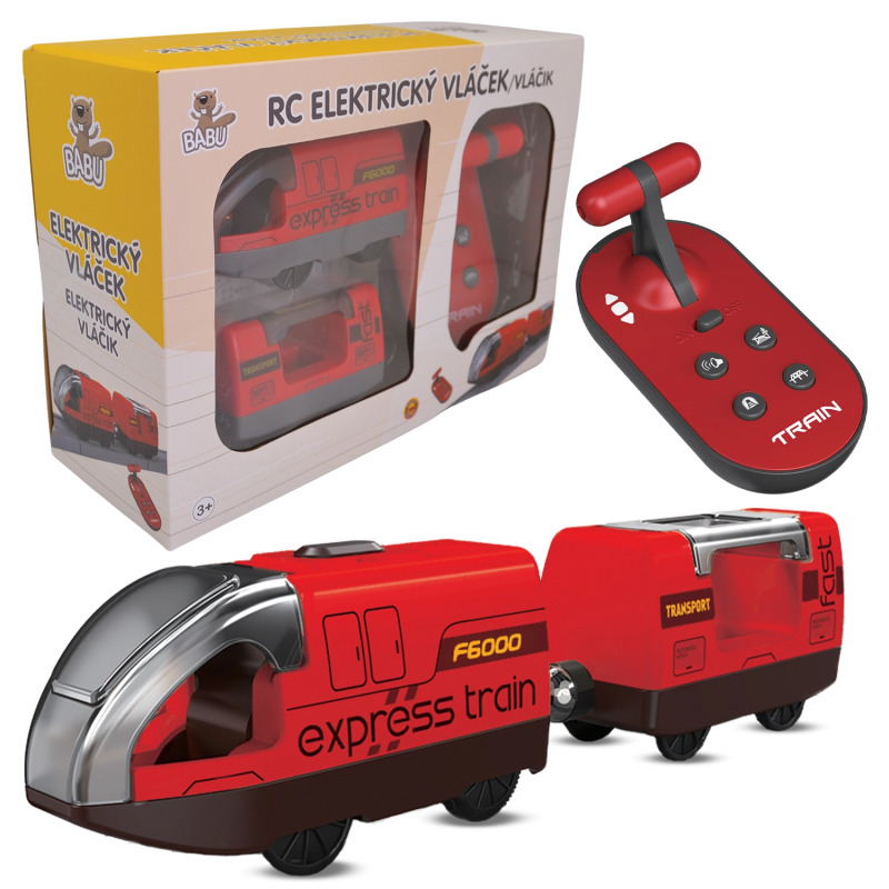 BABU vláčky - R/C Elektrický vláček červený - set 2 ks