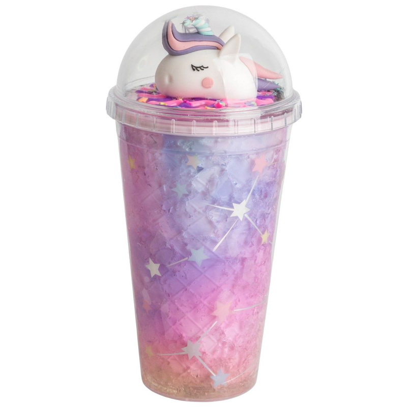 Kelímek s víčkem a brčkem Jednorožec 480ml - více variant