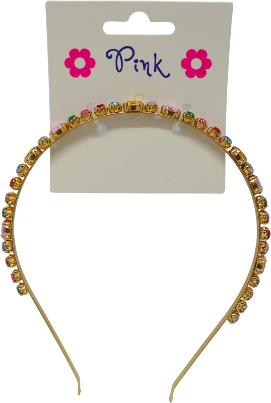 Čelenka s barevným akrylovým diamantem