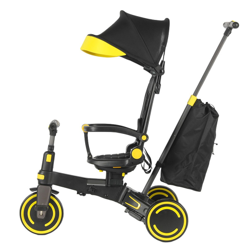 Dětská tříkolka Premium 9 v 1 žlutá