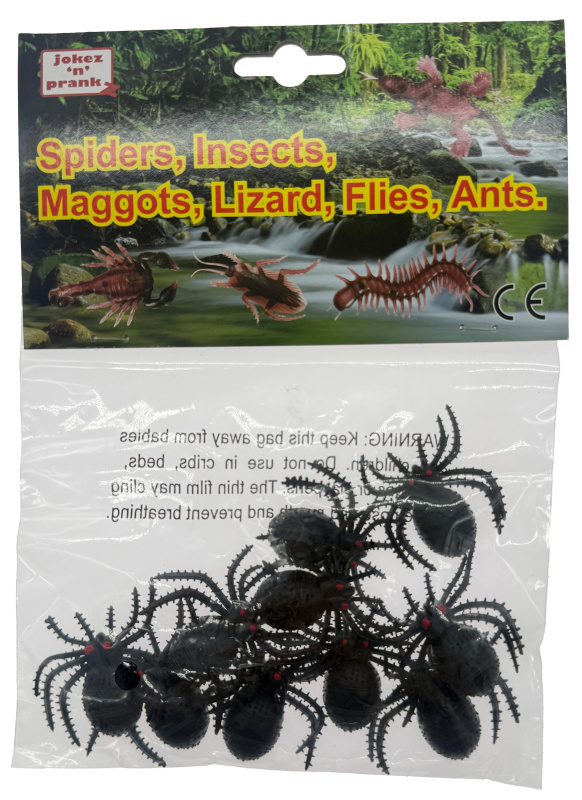 Plastoví pavouci v síťce, 10 ks