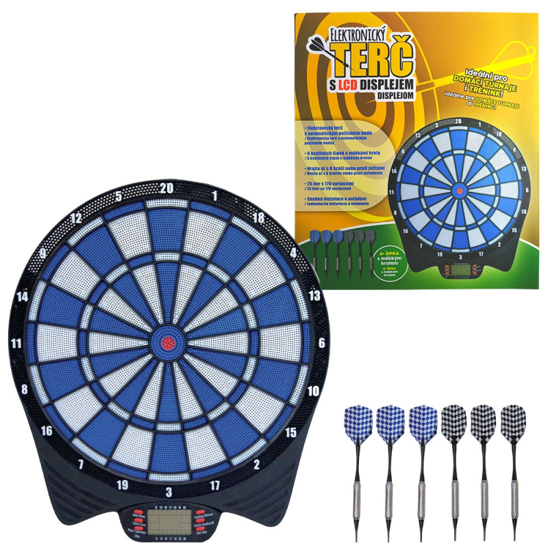 Elektronický terč na šipky s LCD displejem