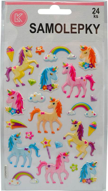 Samolepky jednorožci 24 ks