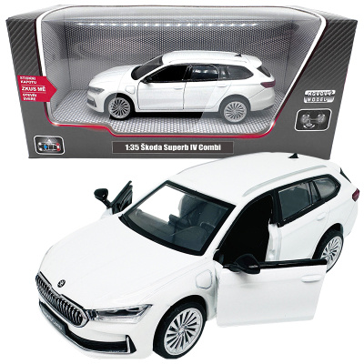 Kovový model - 1:35 Škoda Superb IV Combi bílé