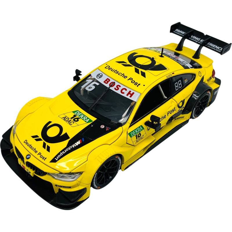 Kovový model - 1:24 BMW M4 DTM žluté