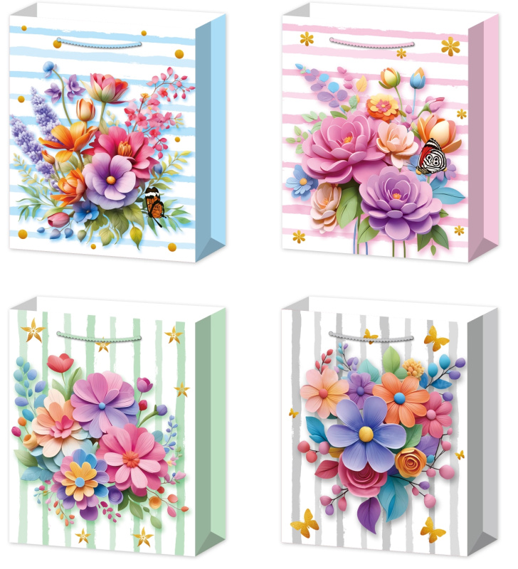 Dárková taška M kytice