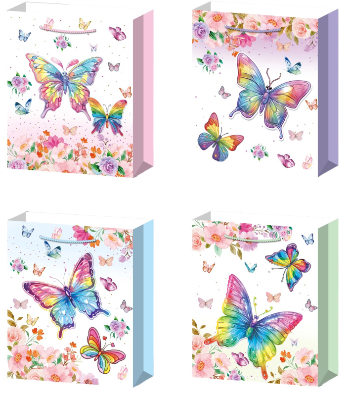 Dárková taška L s duhovým motýlem