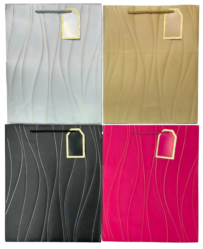 Dárková taška L mix barev vlny