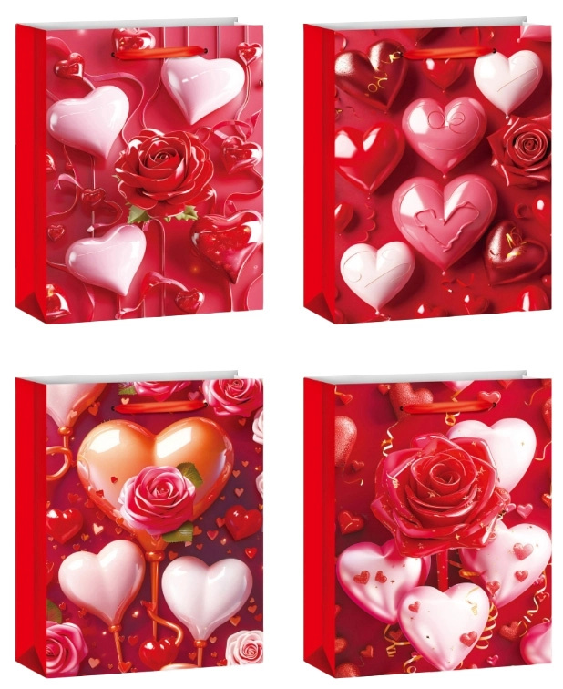 Dárková taška XL Srdíčka pro zamilované 40 × 55 cm