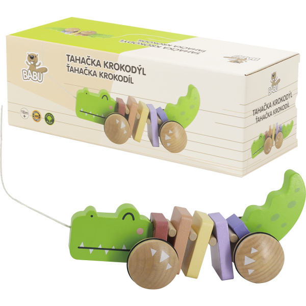 BABU - Tahací krokodýl na provázku