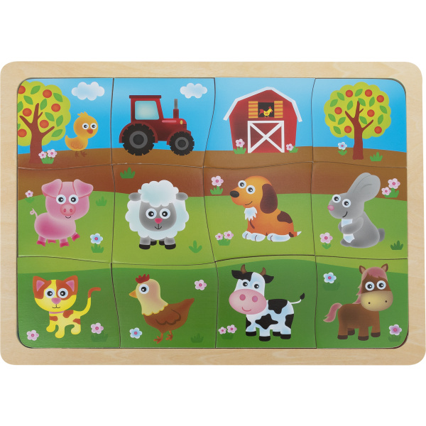 BABU - Dětské puzzle se zvířátky z farmy