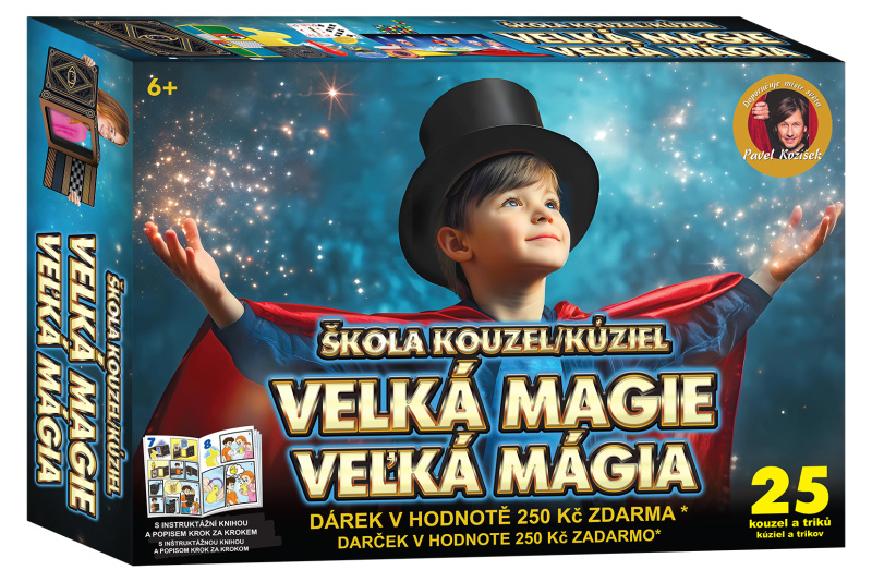 Škola kouzel - Velká magie 25 triků + Dárek v hodnotě 250Kč