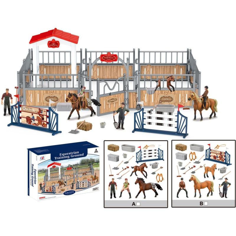 Zvířátka z farmy - Jezdecká dráha s příslušenstvím 2 druhy