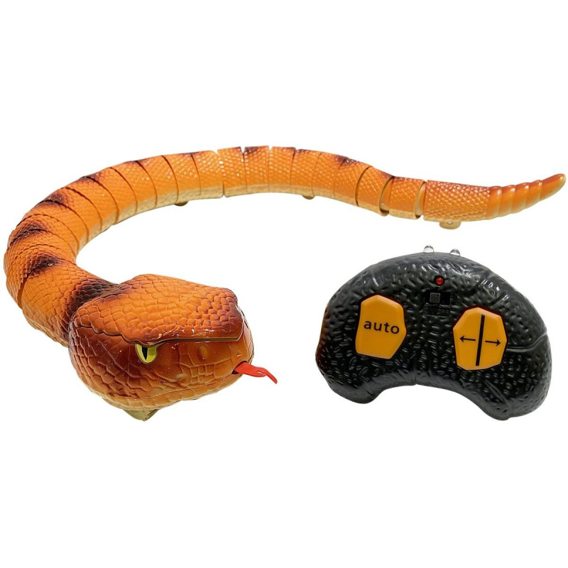 R/C Had s biomimikry a svítícími očima - oranžový