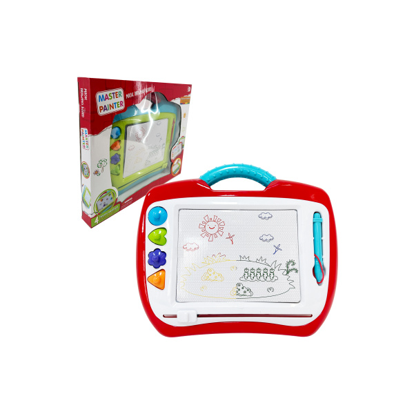 Velká Magnetická kreslící tabule s razítky - barevná - více druhů