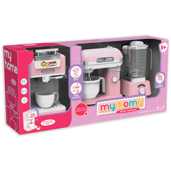 Set kuchyňských spotřebičů - kávovar, š lehač, odšťavňovač