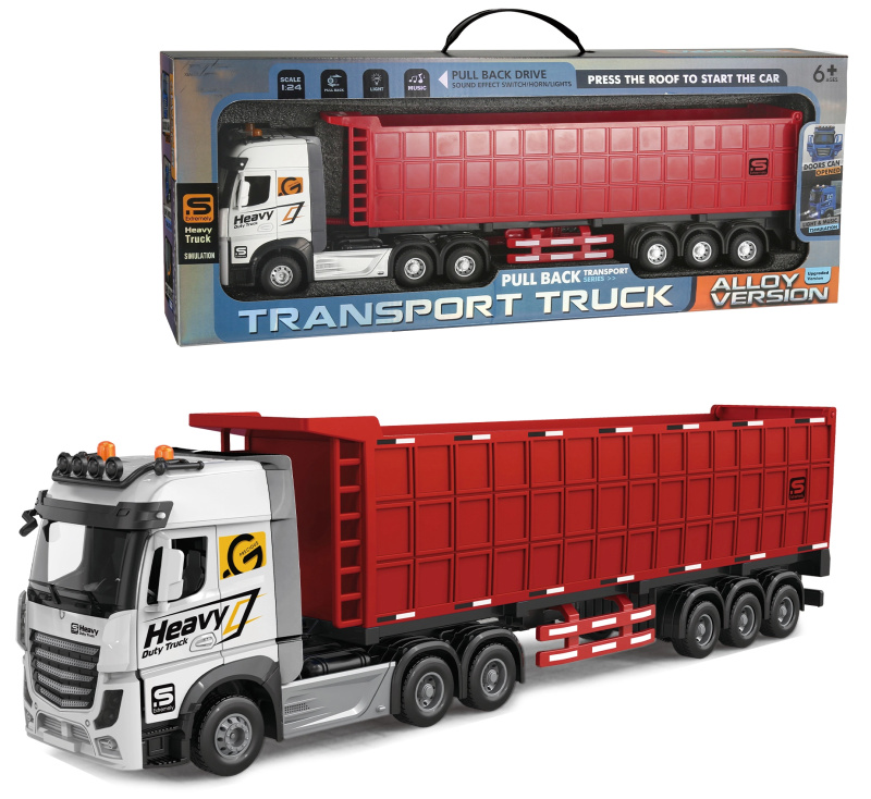 1:24 Kovový Kamion  s návěsem pro sypké materiály