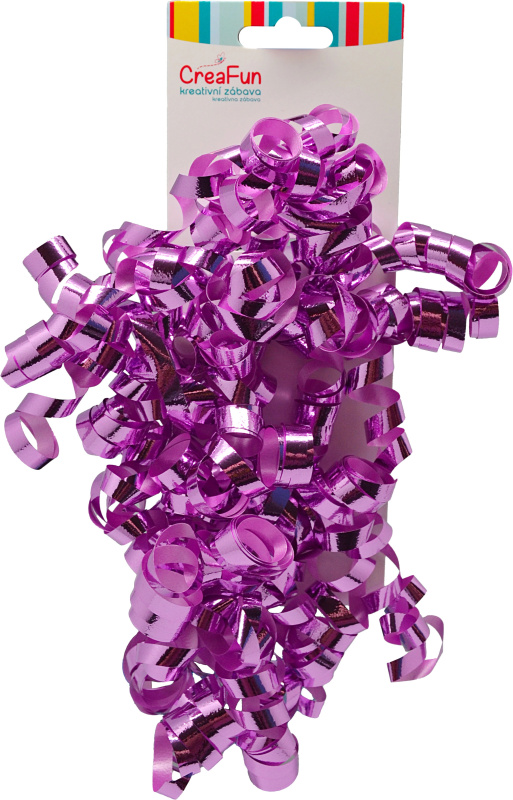 Dárková metalická mašle světle růžová, 2 ks (6 mm)