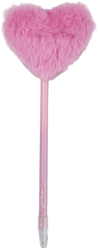 Kuličkové pero s plyšovým srdcem 16 cm
