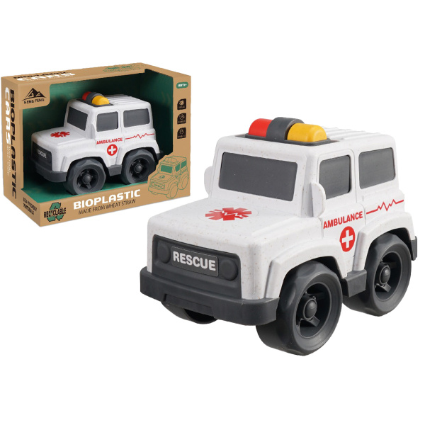 Bioplastové auto - Záchranka 17 cm