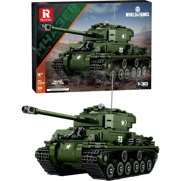 Stavebnice Tanku M4A3E8 Sherman (World of Tanks) - 839 Dílků