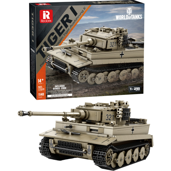 Stavebnice Tanku Tiger I (World of Tanks) - 1140 Dílků