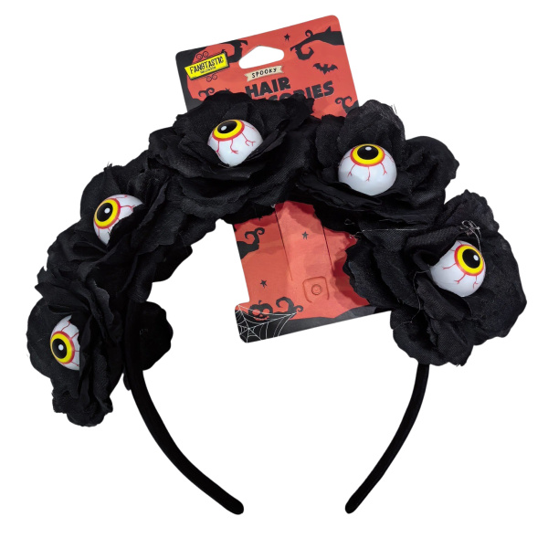 Halloween čelenka růže a oči