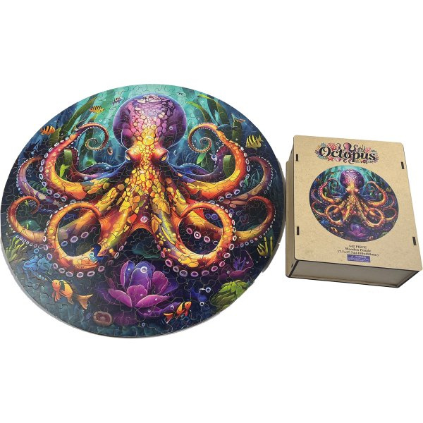 Dřevěné puzzle – Chobotnice