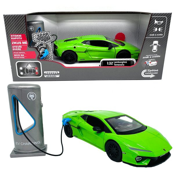 Kovový model - 1:32 Lamborghini Temerario se světlem a zvukem