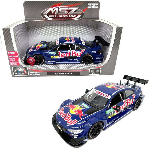Kovový model - 1:24 BMW M4 DTM RedBull se světlem a zvukem