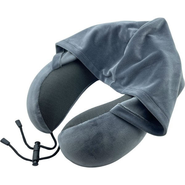 Ergonomický záhlavník s kapucí z paměťové pěny šedý - 1 kus