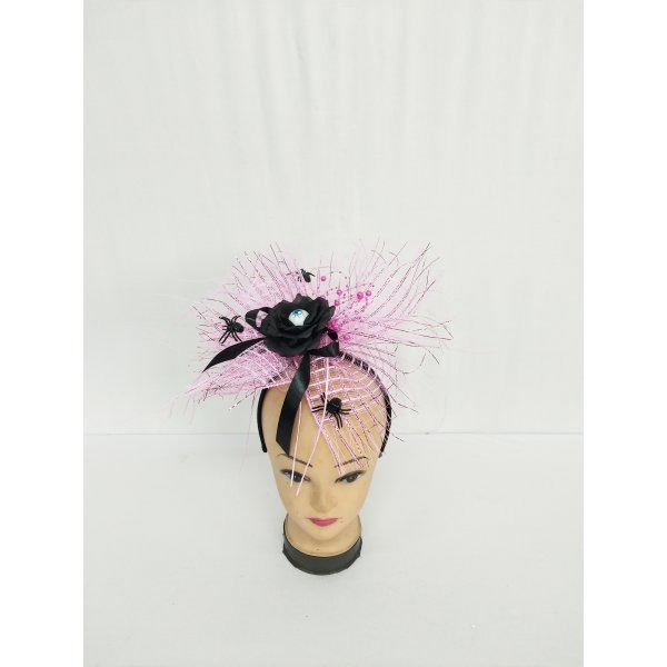 PARTY doplňky - čelenka ČERNÁ RŮŽE 33 cm