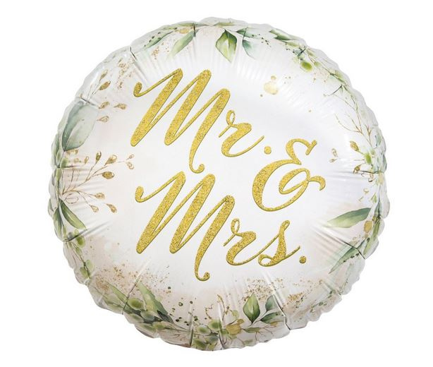 Fóliový svatební balónek Mr.and Mrs.