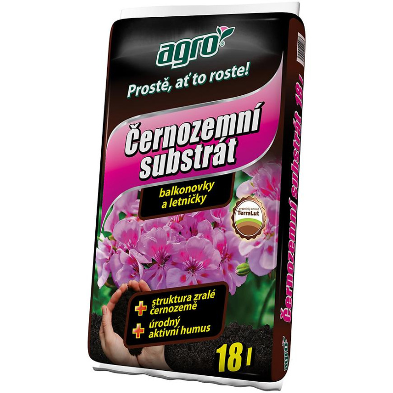 Agro černozemní substrát pro balkonové rostliny18 l