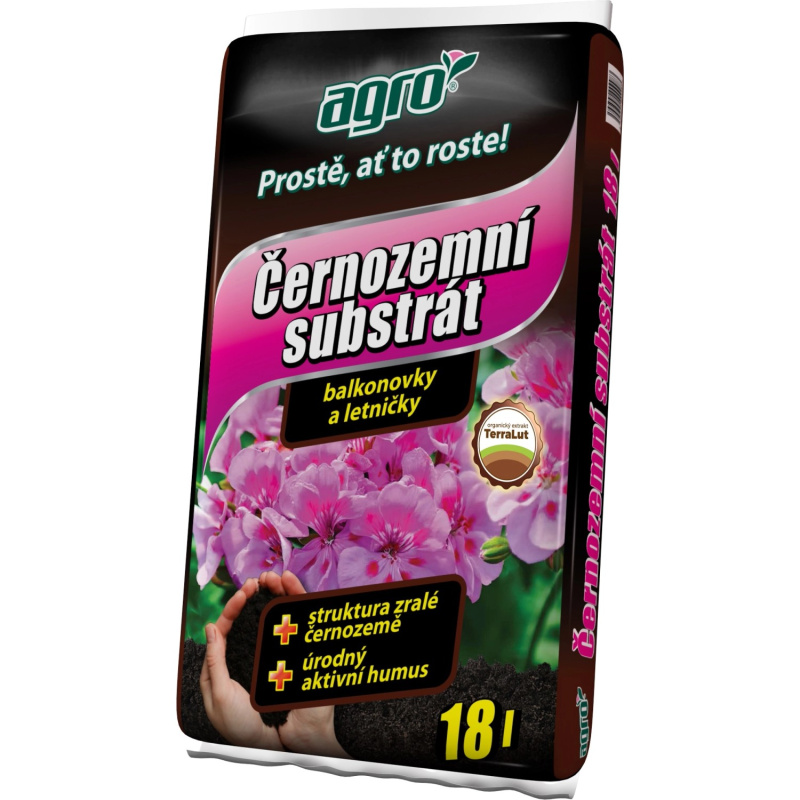 Agro černozemní substrát pro balkonové rostliny18 l