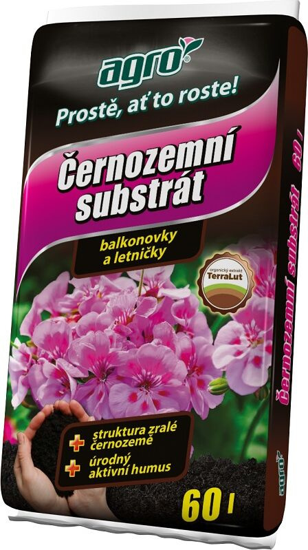 Agro černozemní substrát pro balkonové rostliny18 l